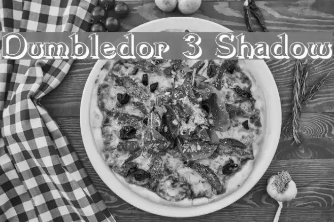 Dumbledor 3 Shadow Font examples
