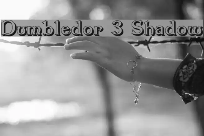 Dumbledor 3 Shadow Font examples