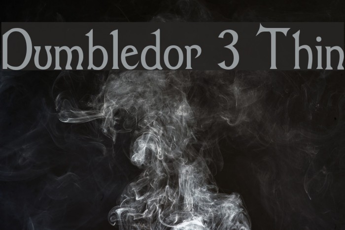 Dumbledor 3 Thin Font examples