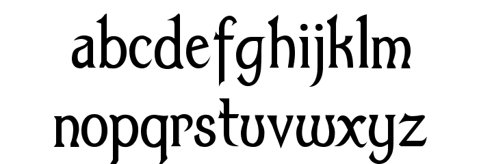 Dumbledor 3 Thin Font LOWERCASE