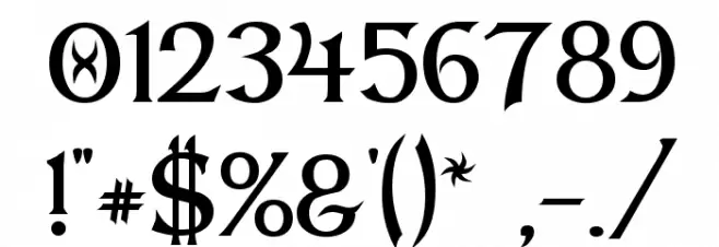 Dumbledor 3 Font OTHER CHARS