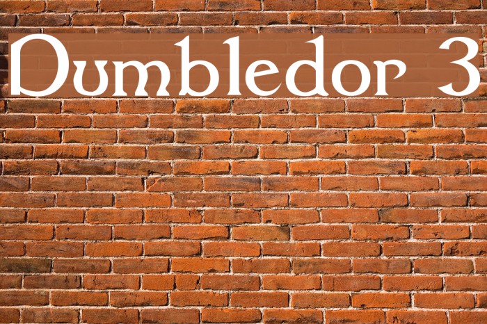 Dumbledor 3 फ़ॉन्ट examples