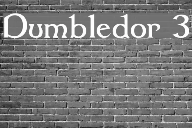 Dumbledor 3 Font examples