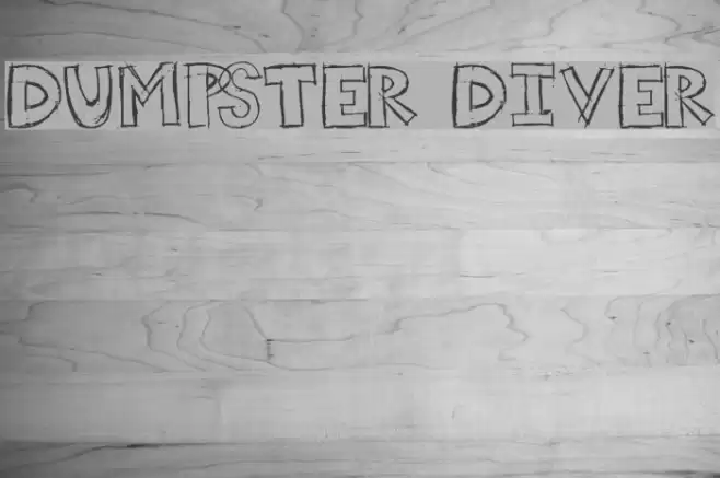 Dumpster Diver Font examples