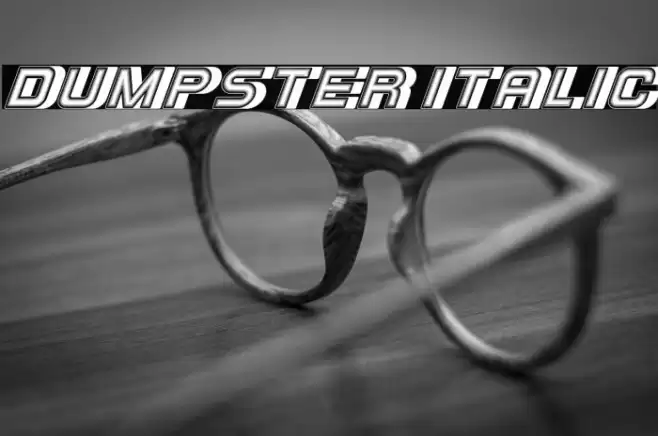 Dumpster Italic Font examples