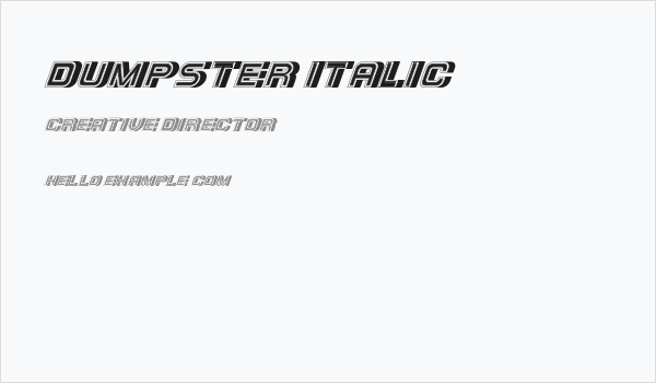 Dumpster Italic Business Card