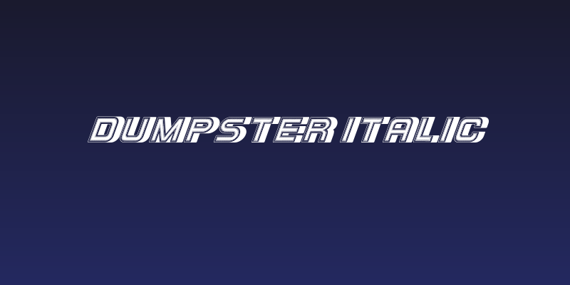 Dumpster Italic Social Header