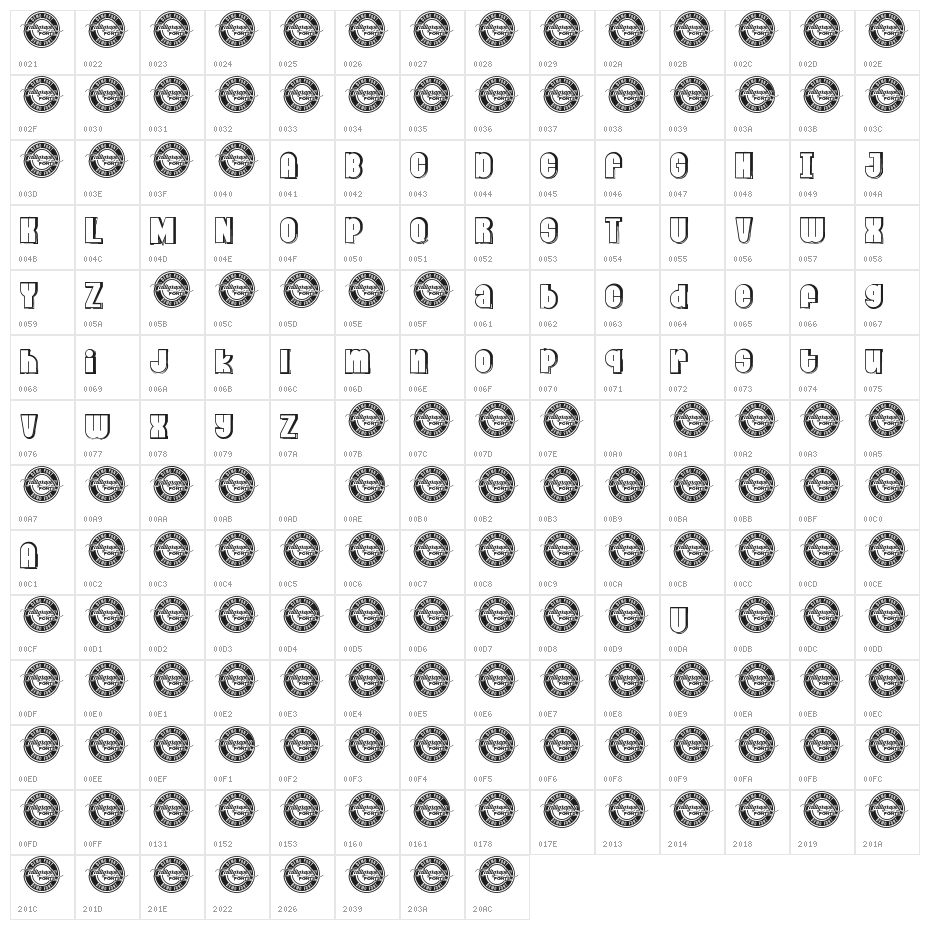 Dumpy Planet Demo Outline Character Map