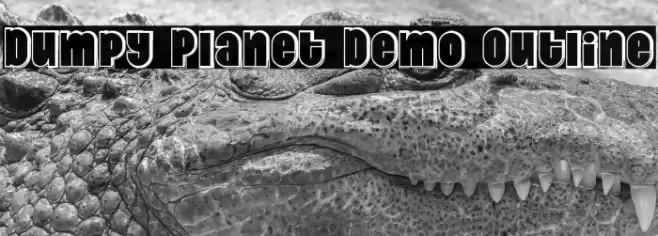 Dumpy Planet Demo Outline Font examples