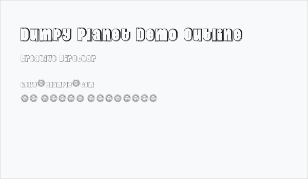 Dumpy Planet Demo Outline Business Card