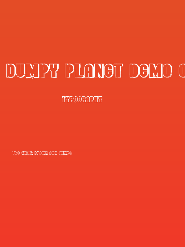 Dumpy Planet Demo Outline Poster