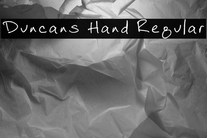 Duncans Hand Regular Example 1