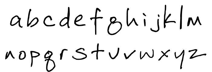 Duncans Hand Regular Font LOWERCASE