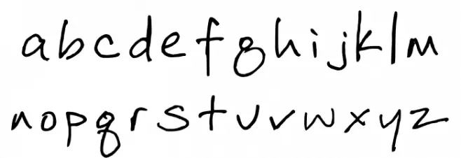 Duncans Hand Regular Schriftart Kleinbuchstaben