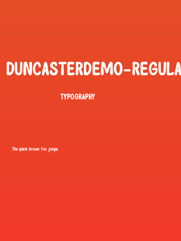 DuncasterDEMO-Regular Poster