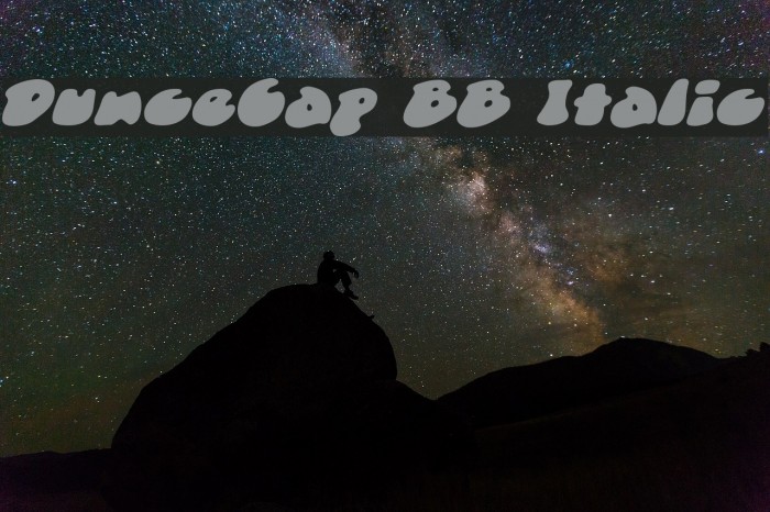 DunceCap BB Italic Example 1