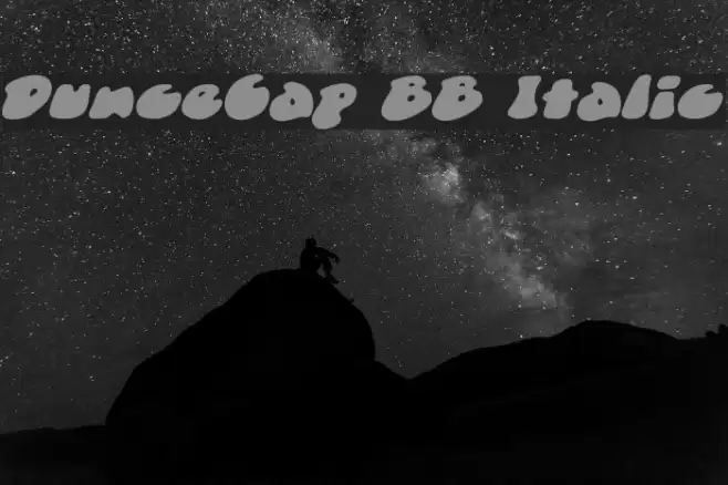 DunceCap BB Italic Font examples