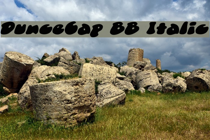 DunceCap BB Italic Example 3