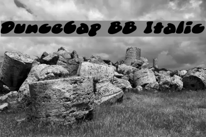 DunceCap BB Italic Font examples