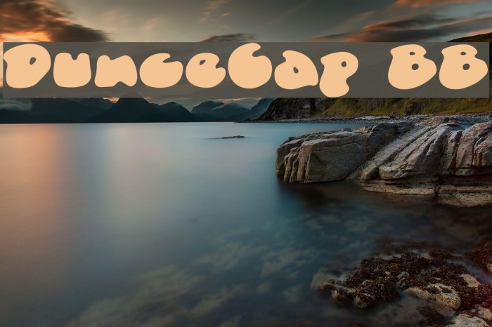 DunceCap BB Font examples