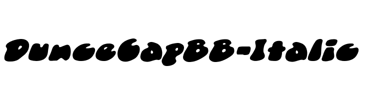DunceCapBB-Italic Font