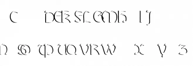 DundalkEmbossed Font Litere mari