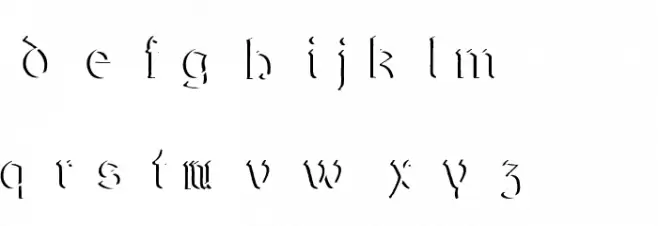 DundalkEmbossed 字体 小写
