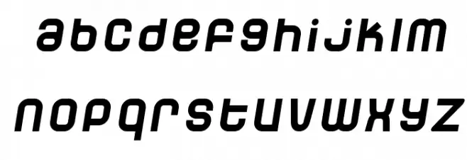 Dunebug 45MPH Schriftart Kleinbuchstaben