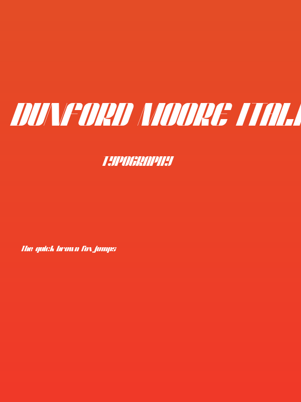 Dunford moore Italic Poster
