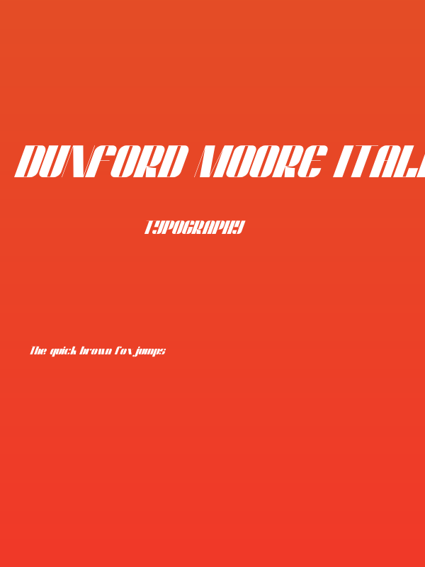 Dunford moore Italic Poster