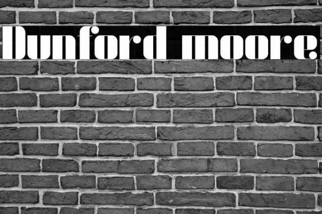 Dunford moore Font examples