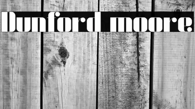 Dunford moore Font examples