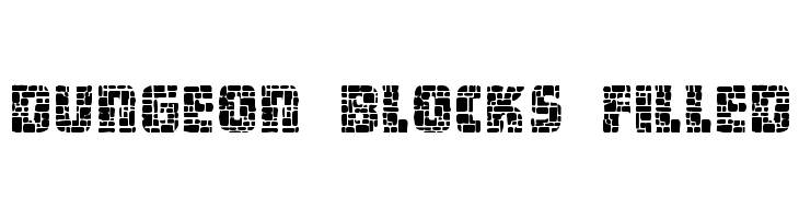 Dungeon Blocks Filled  Free Fonts Download
