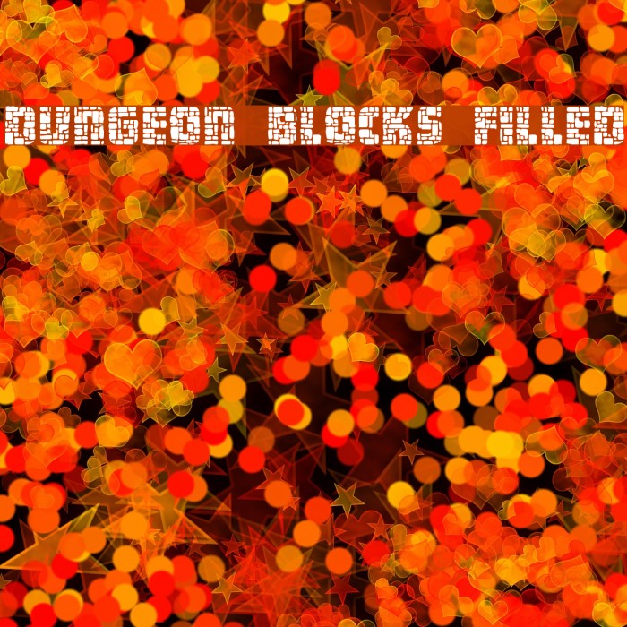 Dungeon Blocks Filled Font examples