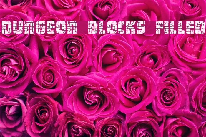 Dungeon Blocks Filled Font examples