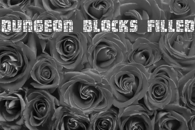 Dungeon Blocks Filled Шрифта examples