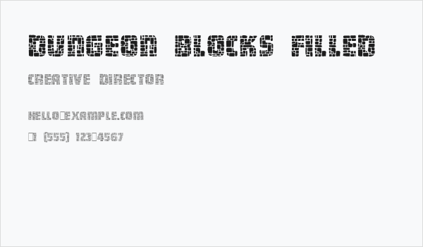 Dungeon Blocks Filled Business Card