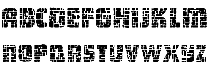 Dungeon Blocks Filled Font LOWERCASE
