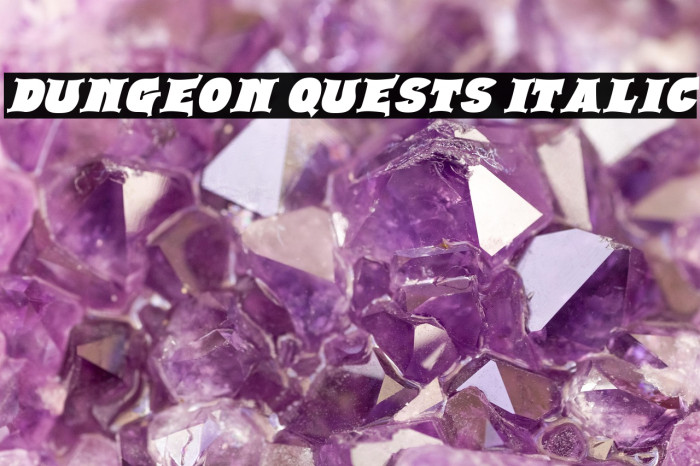 Dungeon Quests Italic Example 2