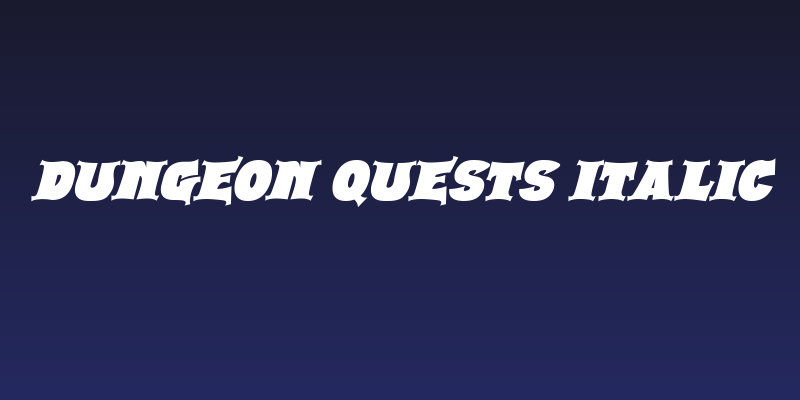 Dungeon Quests Italic Social Header