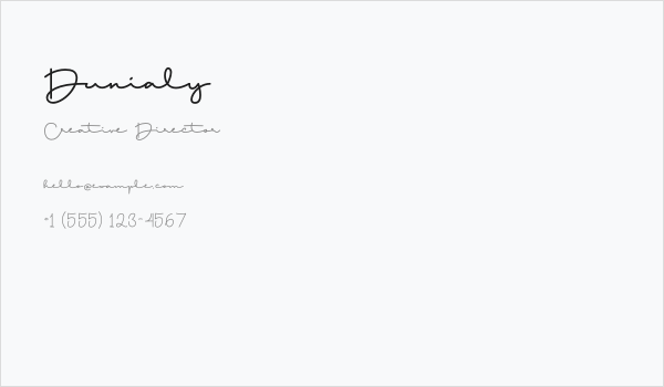 Dunialy Business Card