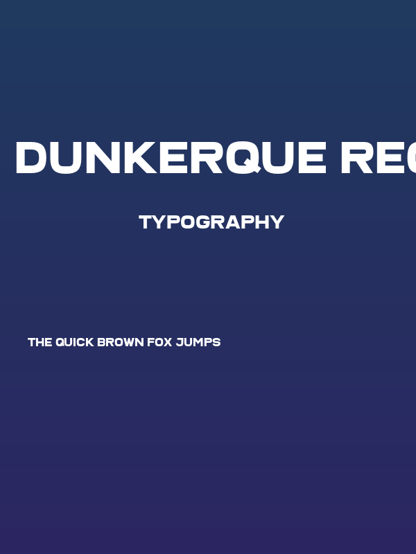 Dunkerque Regular FREE FOR PERSONAL USE ONLY Poster