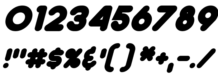 Dunkin Bold Italic Font OTHER CHARS