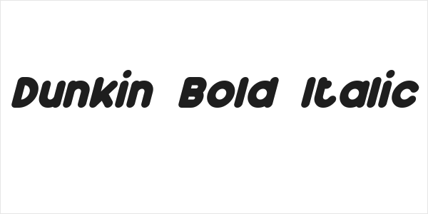 Dunkin Bold Italic Logo