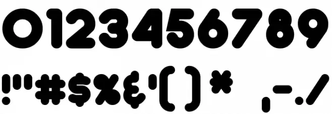 Dunkin Bold Font OTHER CHARS