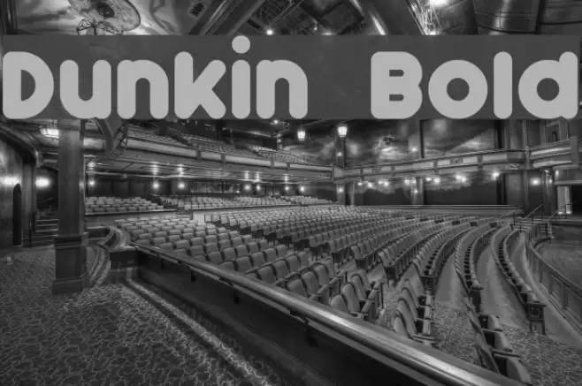 Dunkin Bold Font examples