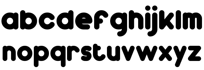 Dunkin Bold Font LOWERCASE