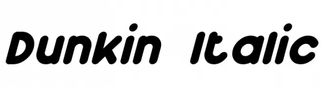 Dunkin Italic  Frei Schriftart Herunterladen