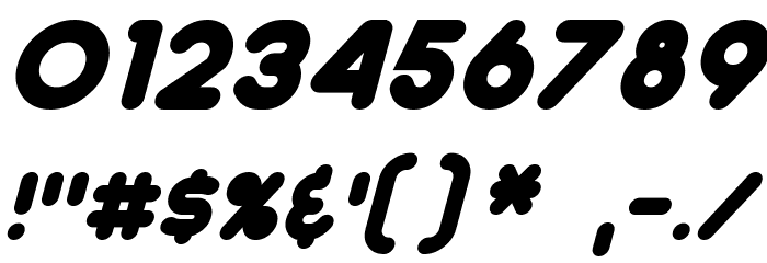 Dunkin Italic Font OTHER CHARS