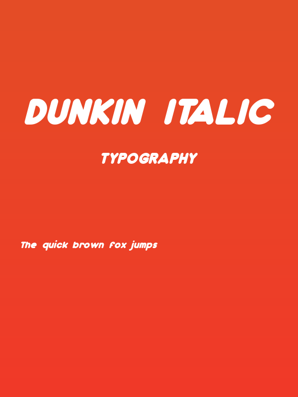 Dunkin Italic Poster